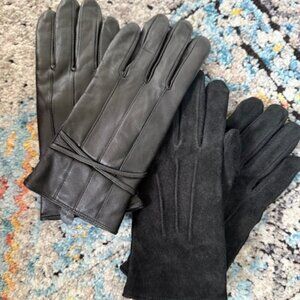 2 for $25: Two Pair Women's Leather Gloves - Size M - NWOT